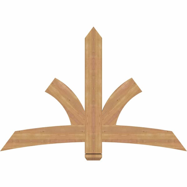 Ekena Millwork Davenport Timber Gable Bracket, Western Red Cedar, 60"W x 40"H x 1 1/2"D x 5 1/2"F, 16/12 Pitch GBW060X40X0206DAV00SWR - main